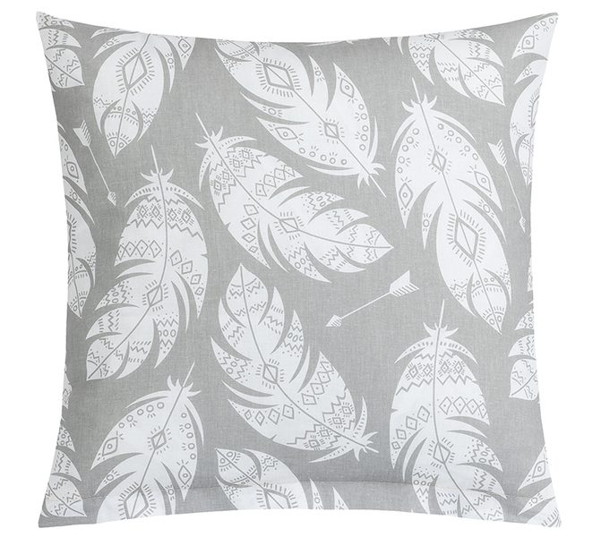 Polštářek ADÉLA Šedá,Bílá 55/237 40x40 cm