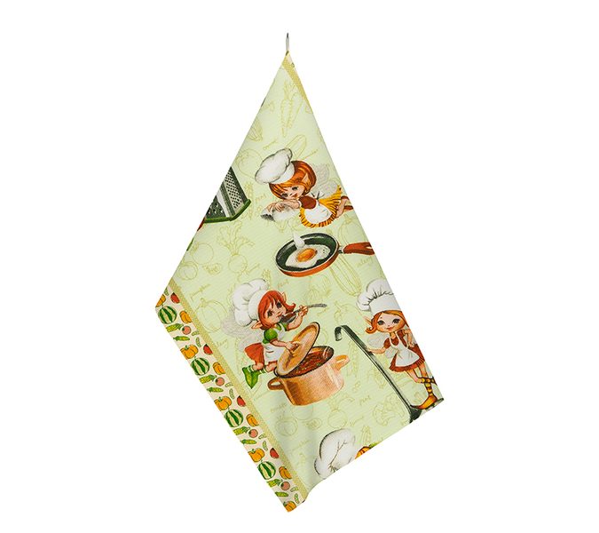 Kuchyňská utěrka 1 ks Zelená,Oranžová 313 50x70 cm