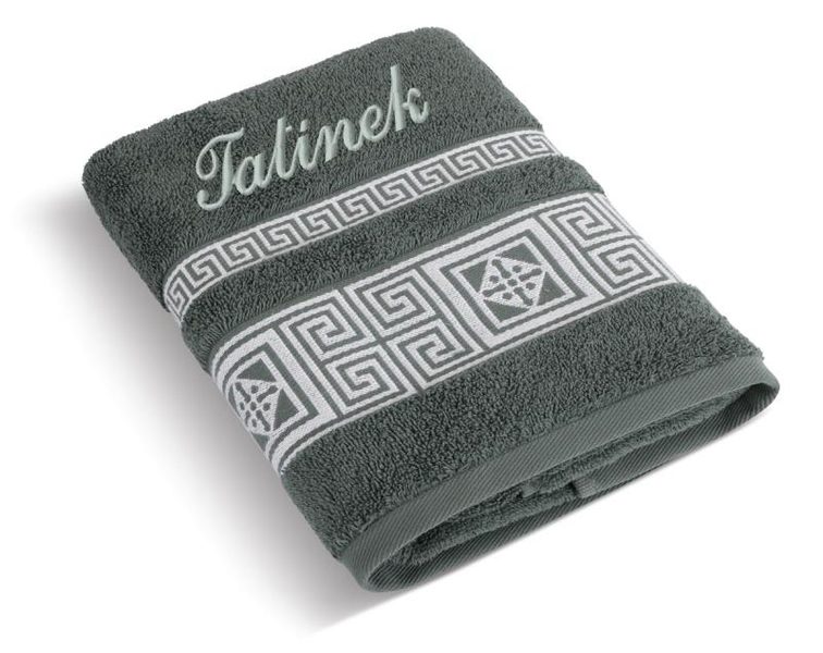 Froté ručník řecká kolekce se jménem TATÍNEK - 50x100 cm mechová