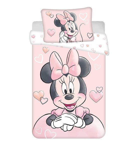 Disney povlečení do postýlky Minnie Powder pink baby 100x135, 40x60 cm
