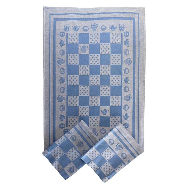 Utěrka Extra savá 50x70 Konvička/puntík modrá - 3 ks