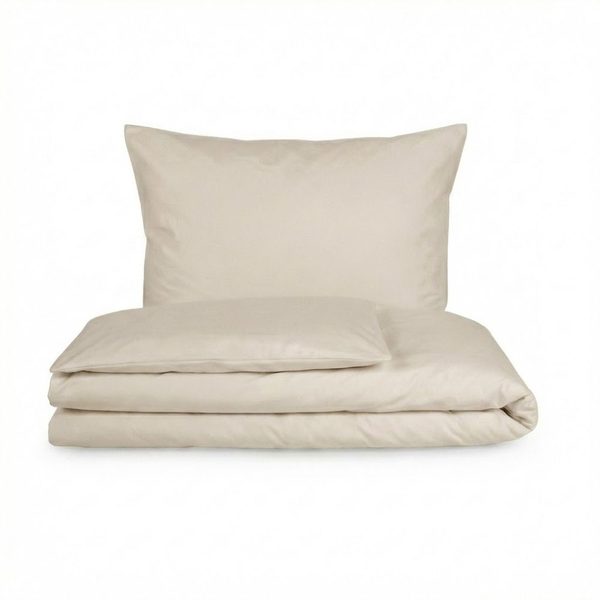 Hotelové povlečení atlas hladký s hotelovou kapsou světle béžové