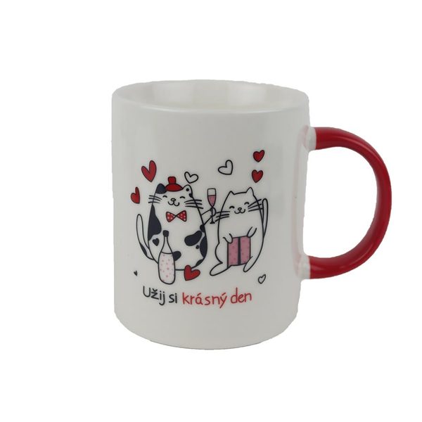 Porcelánový hrnek kočky X8707 - 360ml; 345 g; D80xH95xBD78mm