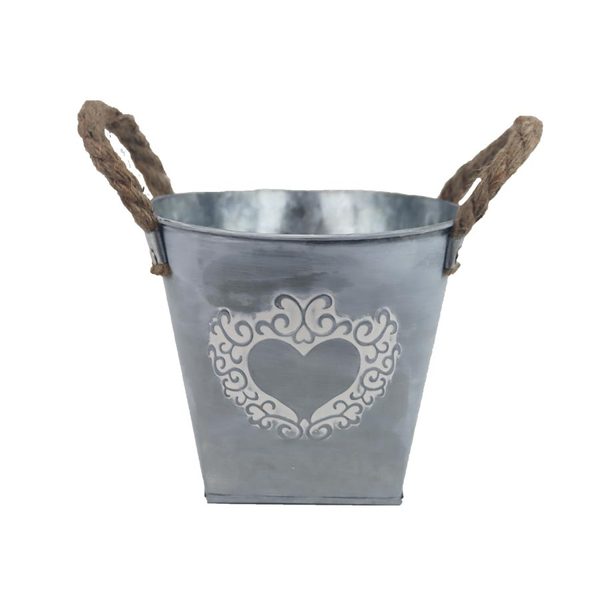 Květináč plechový K4277/2 - 17 x 17,5 x 15 / 20,5 cm