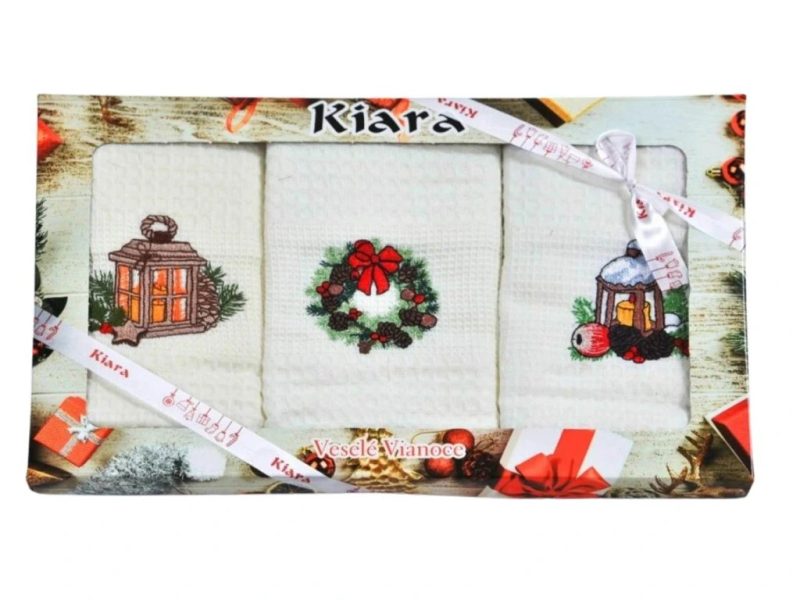 Vánoční dárková sada utěrek 50x70 Lucerny 3 ks