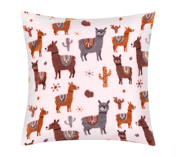 Polštářek ELLÍK - dětský motiv Růžová,Hnědá 7023/177 35x40 cm