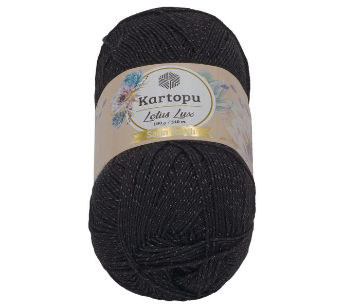 Příze LOTUS LUX Černá 940 100g / 340 m