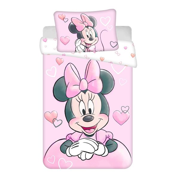 Disney povlečení do postýlky Minnie Powder pink baby 100x135, 40x60 cm