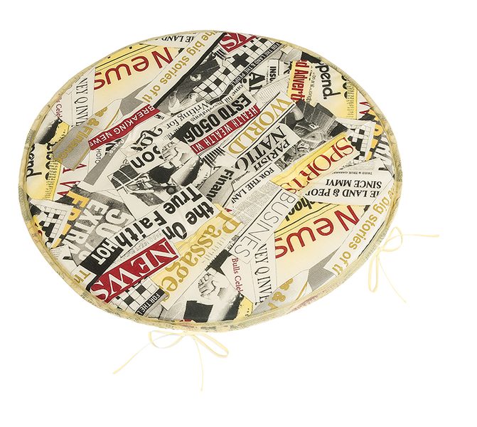 Sedák Adéla kulatý hladký Červená,Černá,Bílá 79/228 průměr 40 cm