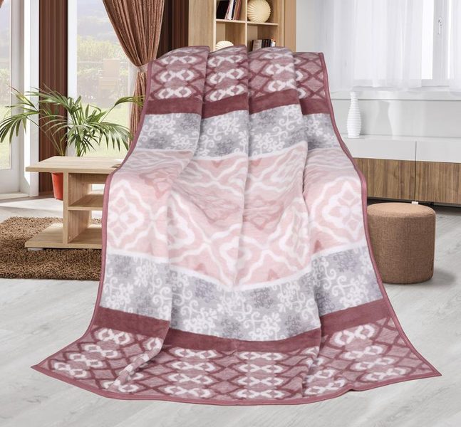 Přikrývka Karmela PLUS jednolůžko Modrá,Šedá,Tyrkysová 1643/412 150x200 cm