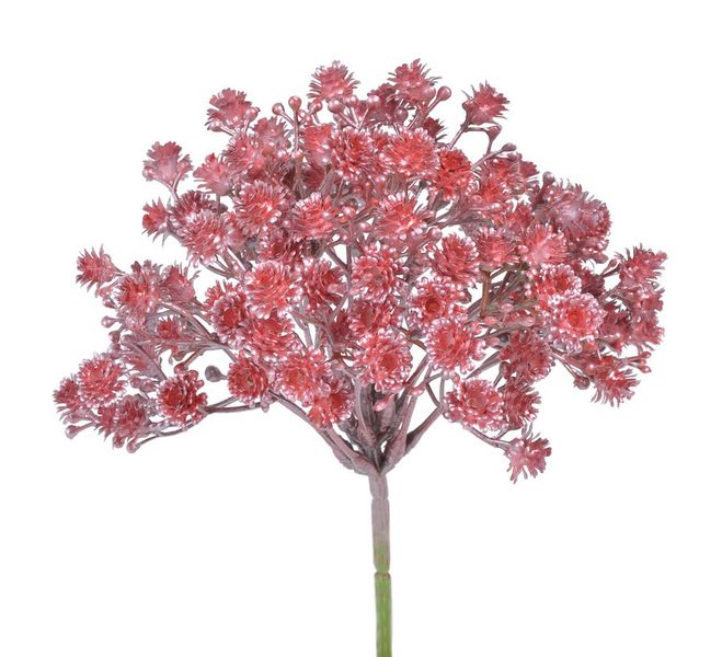Umělá gypsophyla 21 cm - červená