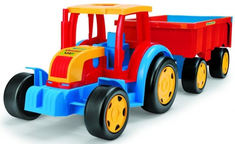 Traktor Gigant s vlečkou plast 102cm