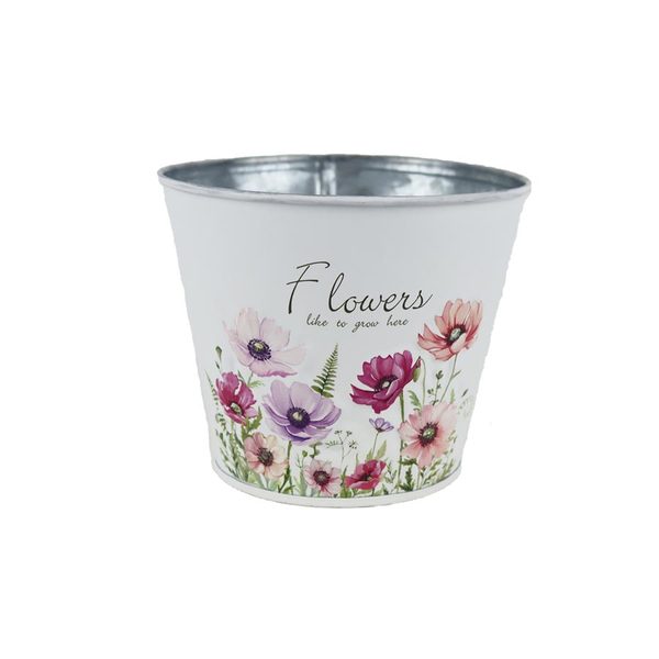 Květináč plechový K4691/1 - D12×H10 cm B:8.5 cm