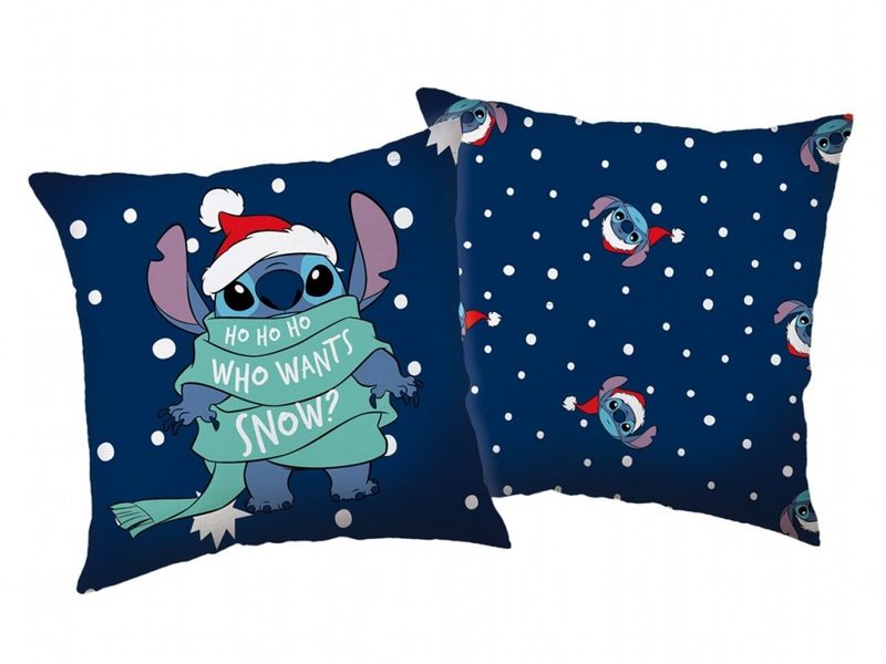 Polštářek Stitch Snow Xmas 40x40 cm