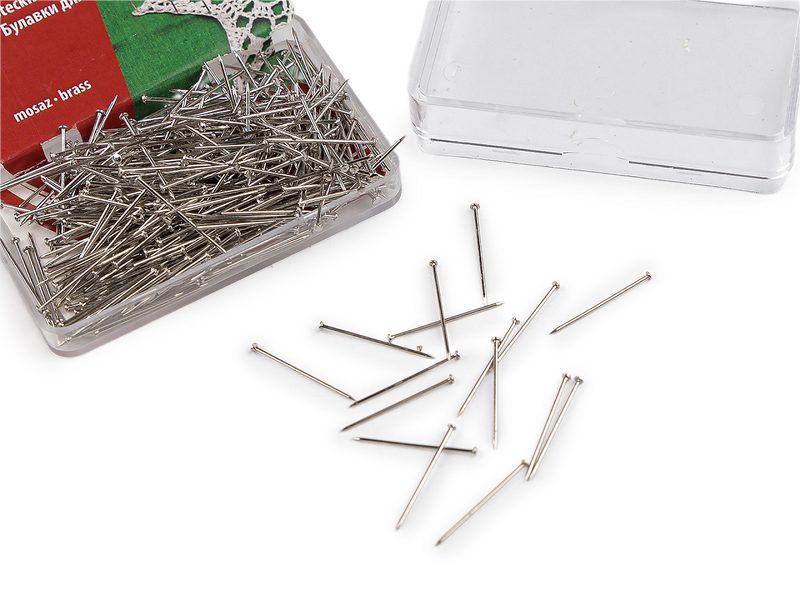 Celokovové špendlíky délka 18 mm mosazné