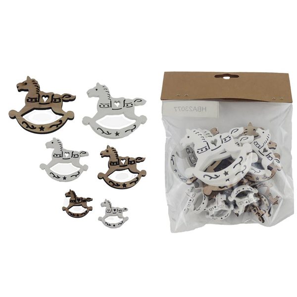 Dekorace koník, 18 ks D6577 - 7 cm