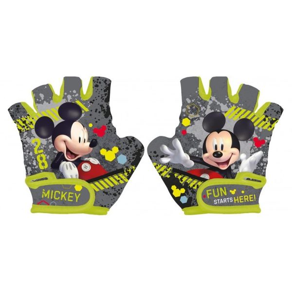 Cyklo rukavice Mickey grey 70% polyester, 30% elastan, UNI 5 odpovídá 3 - 9 let