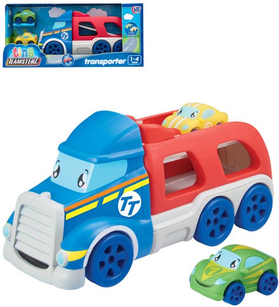 Teamsterz Tiny transportér (2 soft baby autíčka)