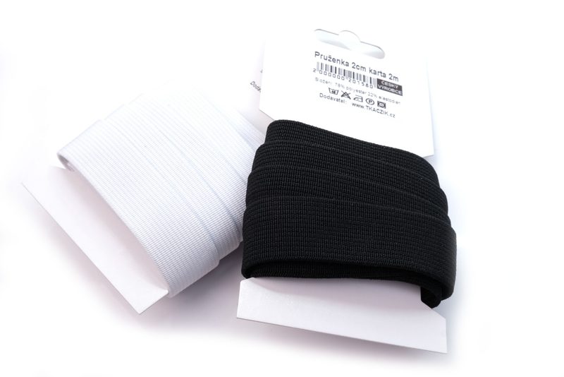 Pruženka hladká tkaná PEGA šíře 2 cm, návin 2 m