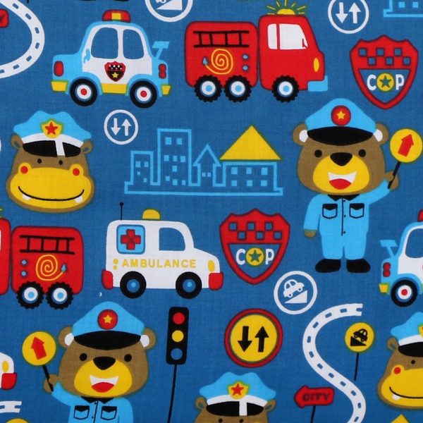 Látka - Bavlna Modrá,Žlutá,Červená 48/084 šířka 160 cm