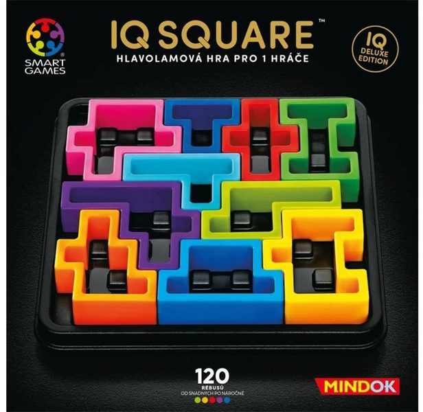 MINDOK Hlavolamová hra SMART GAMES IQ Deluxe-Square 120 rébusů