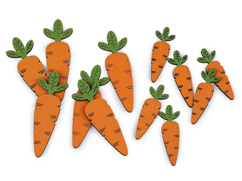 Dřevěná mrkev k aranžování