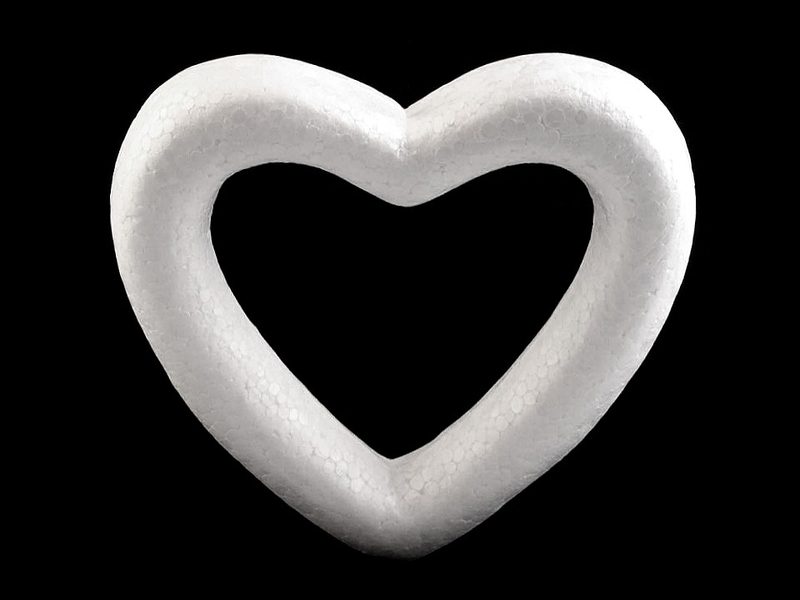 Srdce 12x14 cm polystyren