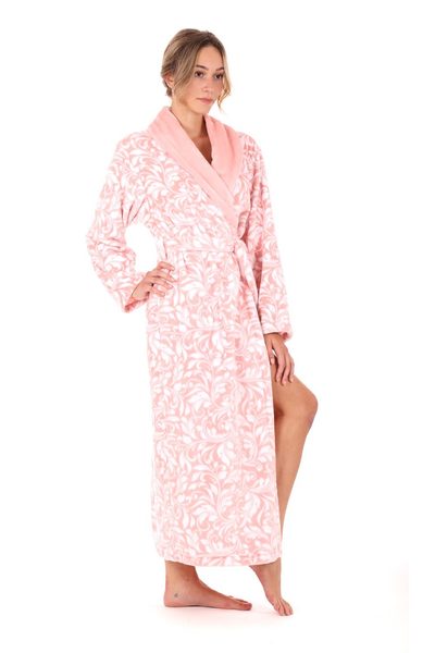 Dámský Župan s Límcem Flora růžová perla 25 56 3053