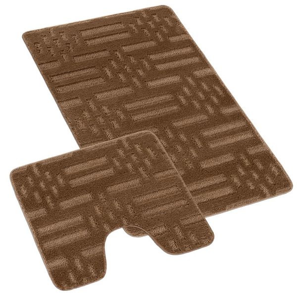 SADA BANY 60x100 + 60x50 cm - s výkrojem Hnědá,Béžová 810/010