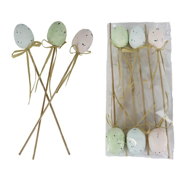 Zápich velikonoční vajíčka, 6 ks X7965/2 - 25*18*3.5CM