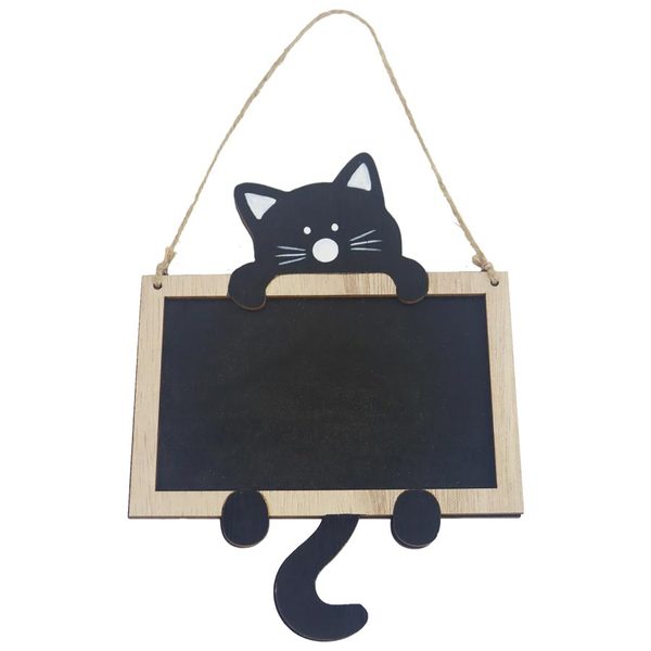 Tabulka k zavěšení s kočkou D6769-19 - výška 20 cm