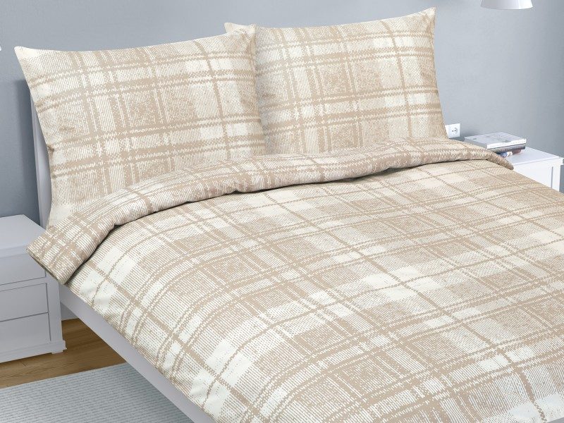 Povlečení bavlna na dvoudeku Béžová,Bílá 90/311
