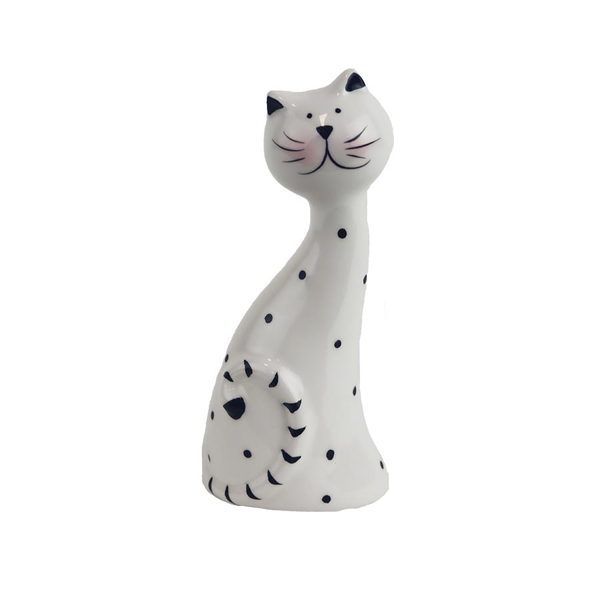 Dekorace kočka X6620 - 6.7 × 5.2 × 14.8 cm