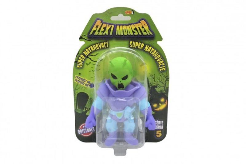 Flexi Monster strašidelné figurky série 5 natahovací silikon 14cm mix druhů na kartě 16,5x23,5cm