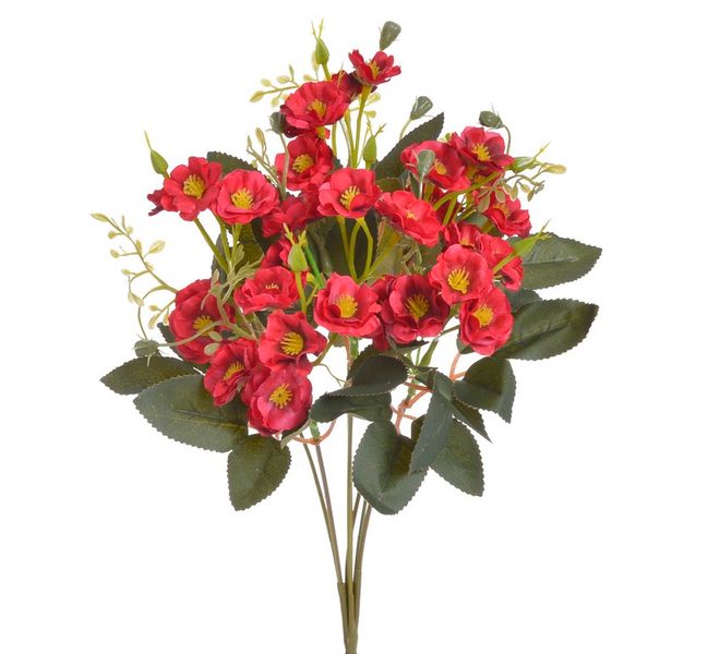 Kytice s červenými květy 35 cm