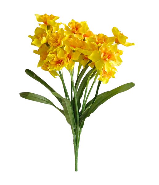 Narcis trs 7 větviček - žlutá/oranžový střed