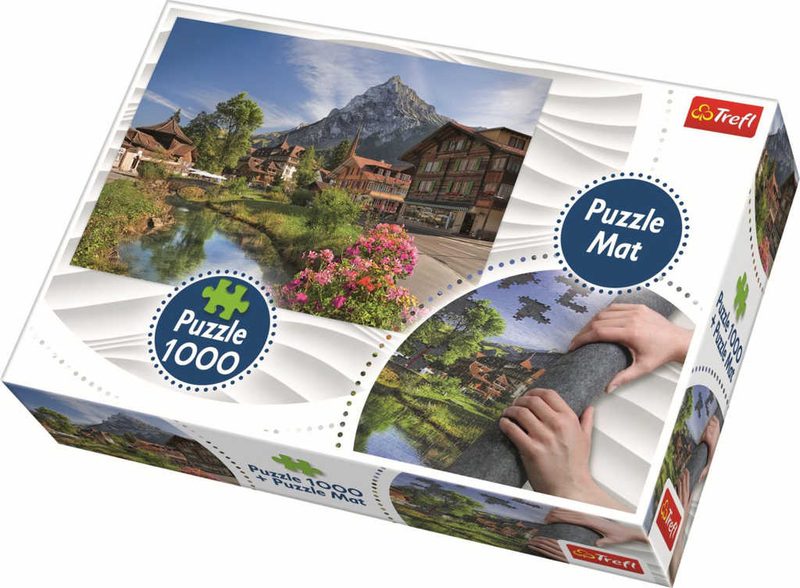 TREFL PUZZLE Alpy foto 68x48cm 1000 dílků skládačka s rolovací podložkou