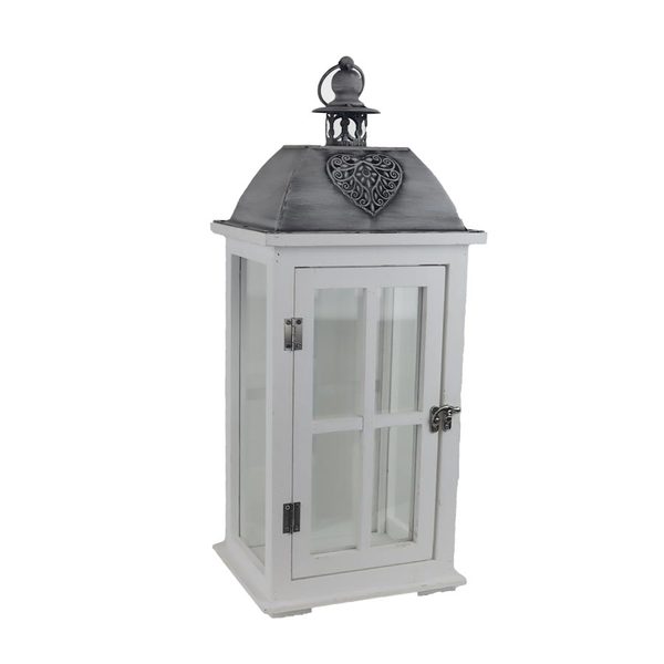 Dřevěná lucerna D6494/B - výška 52 cm