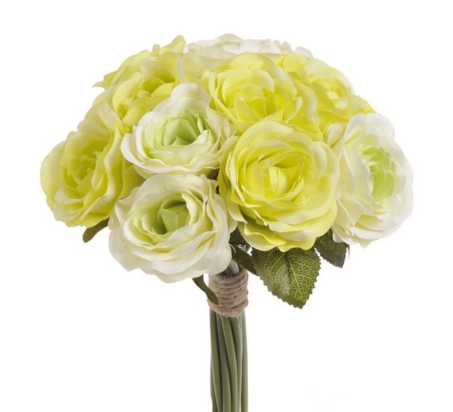 Svazek umělých růží 12 ks - mix zelená