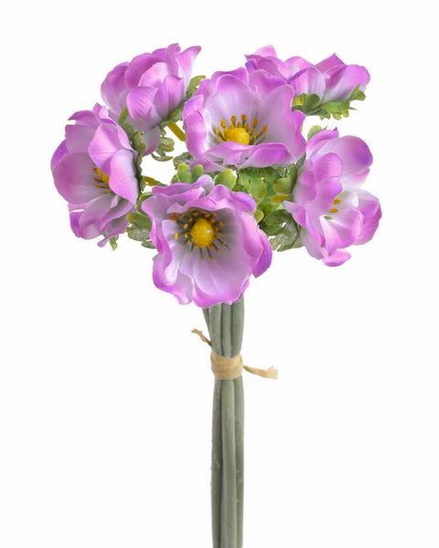 Kytice sasanek anemon 6ks - fialová