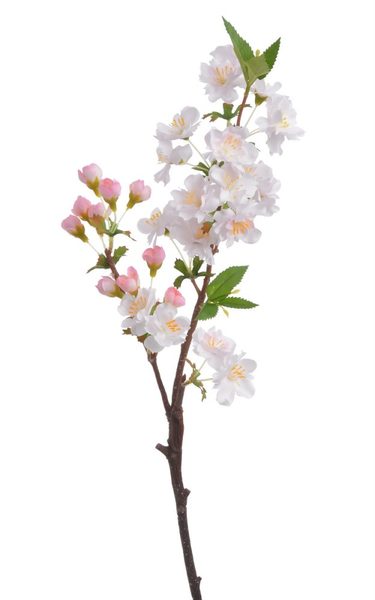 Umělá větvička sakura 48 cm - bílorůžová