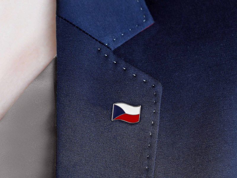 Brož / odznak mini vlajka Česká republika
