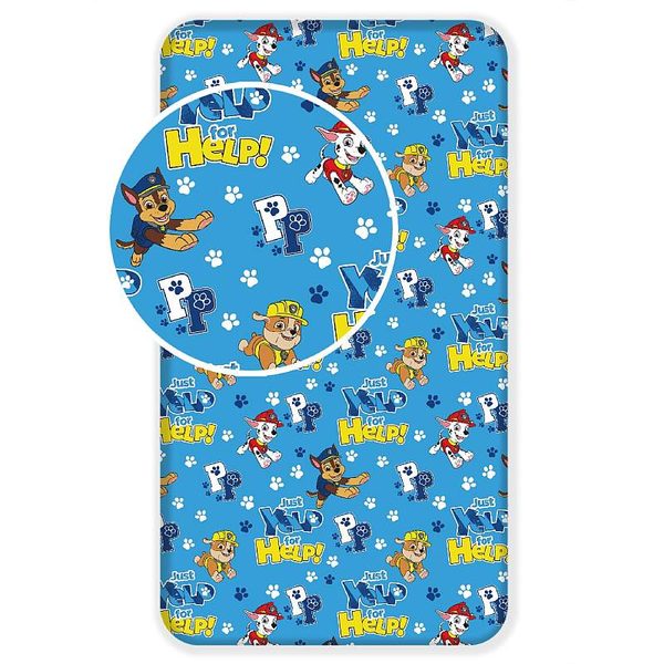 Prostěradlo Paw Patrol Help PP137 90/200 | Prostěradla licenční pro děti |  Mikaton.cz