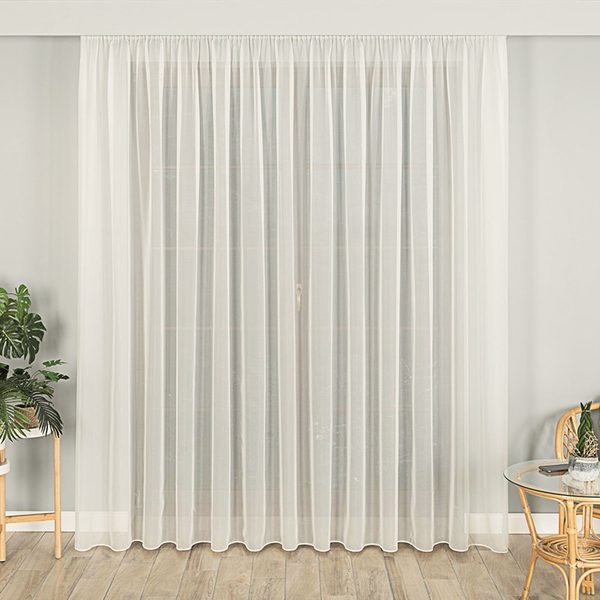 Voálová kusová záclona Scarlet - ecru 130x300 cm