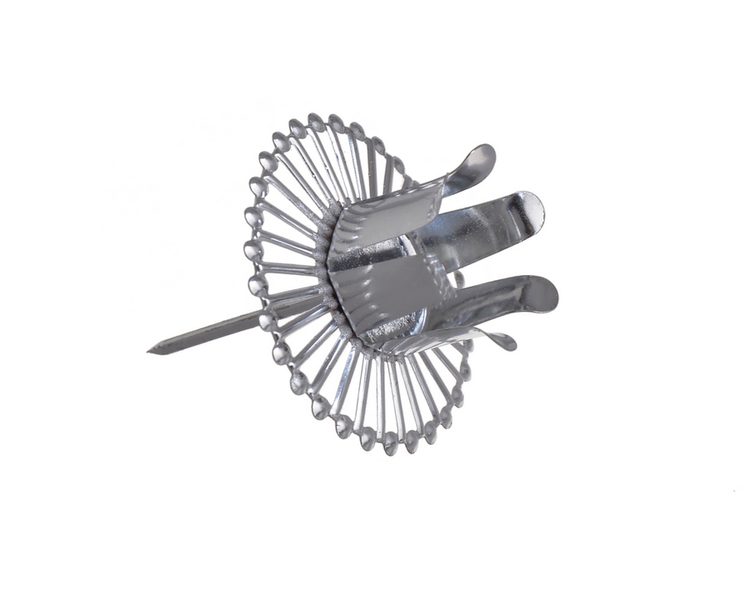 Ozdobné misky s bodci na kónicou svíci - stříbrná BALENÍ 4 KUSY