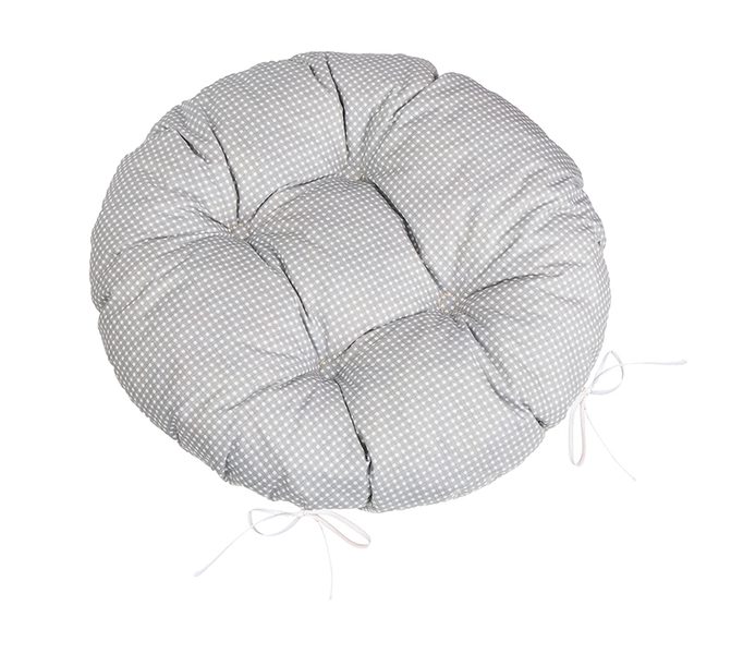 Sedák Adéla prošívaný kulatý Šedá,Bílá 62/904 průměr 40 cm