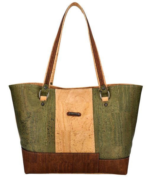 ELENCO Korková dámská kabelka přes rameno 805MS zelená