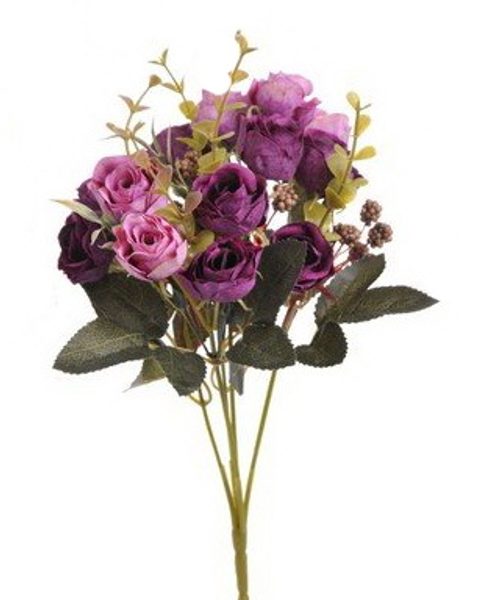 Kytice růží - mix švestková růžová