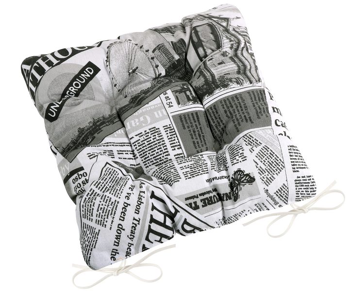 Sedák EMA prošívaný Černá,Bílá 41/566 40x40 cm