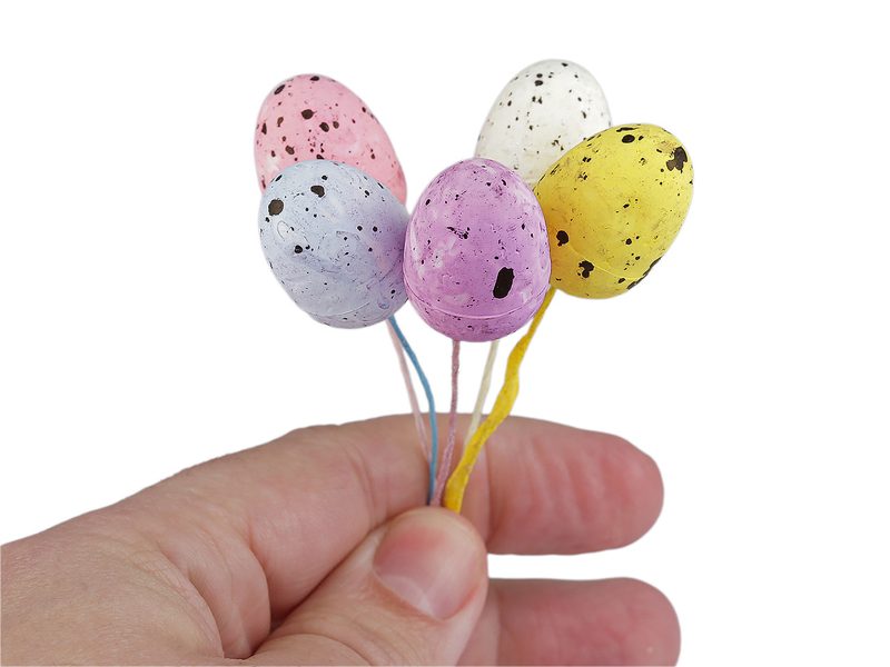 Velikonoční mini vajíčka na drátku 5 ks